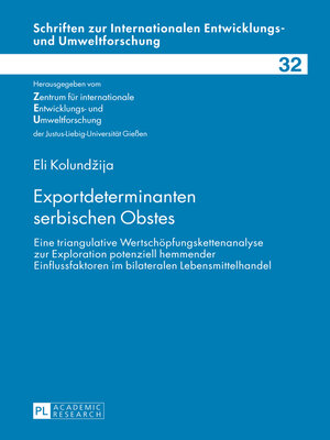 cover image of Exportdeterminanten serbischen Obstes